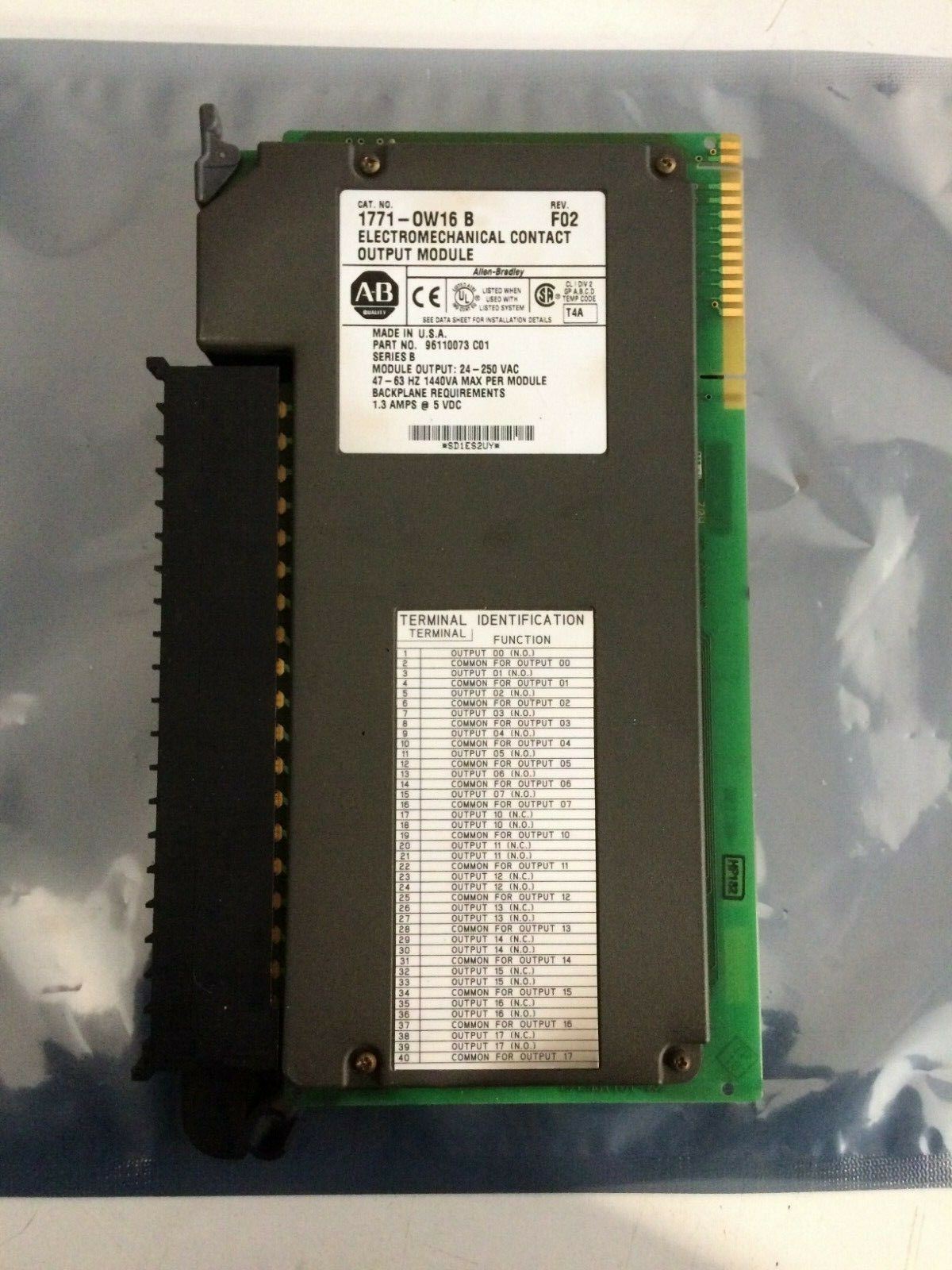 Allen Bradley 1771-OW16/B Rev F02
