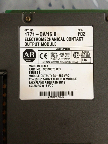 Allen Bradley 1771-OW16/B Rev F02