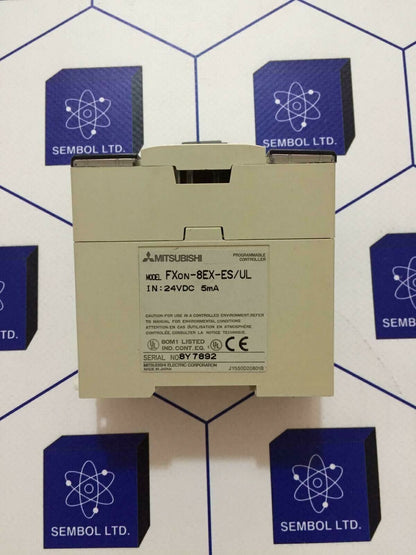 Mitsubishi FXon-8EX-ES/UL Programmable Controller 24DC 5mA Input Extension Block