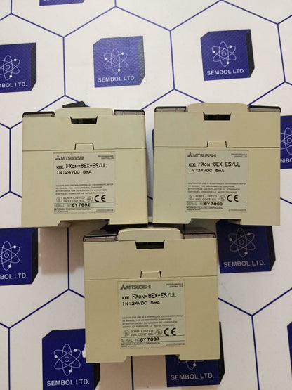 Mitsubishi FXon-8EX-ES/UL Programmable Controller 24DC 5mA Input Extension Block