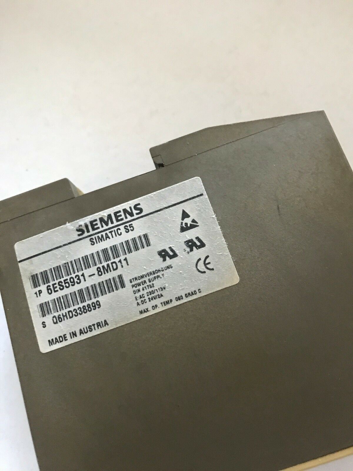 Siemens 6ES5 931-8MD11 6ES59318MD11 Simatic S5-100U