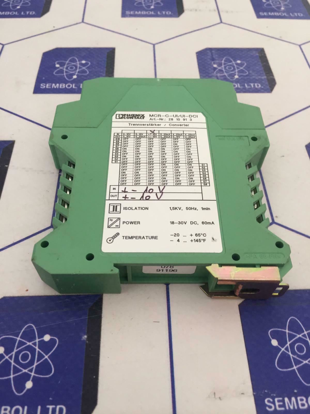 Phoenix Contact MCR-C-UI-UI-DCI  Isolating Amplifier Lot Of 2 Pieces