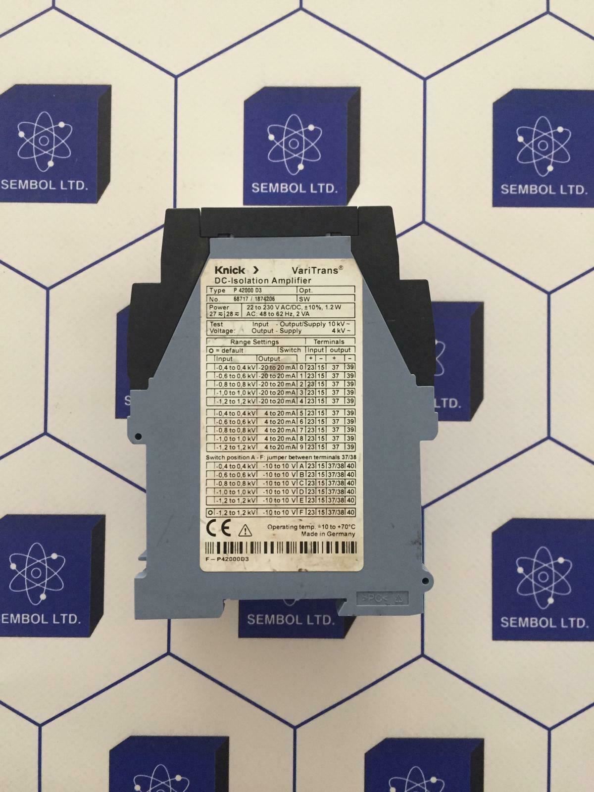 Knick P42000 D3 Dc-Isolation Amplificador