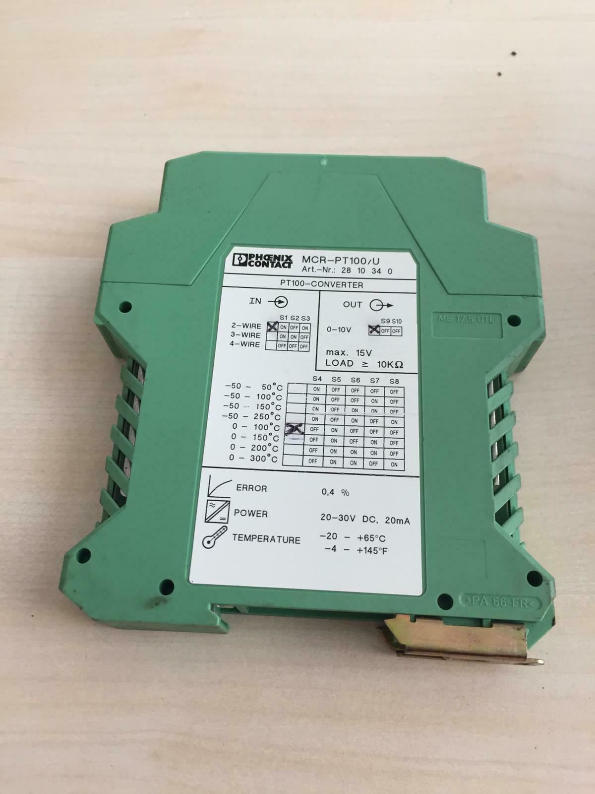 Phoenix Contact Mcr-pt100/u Temperature Transducer