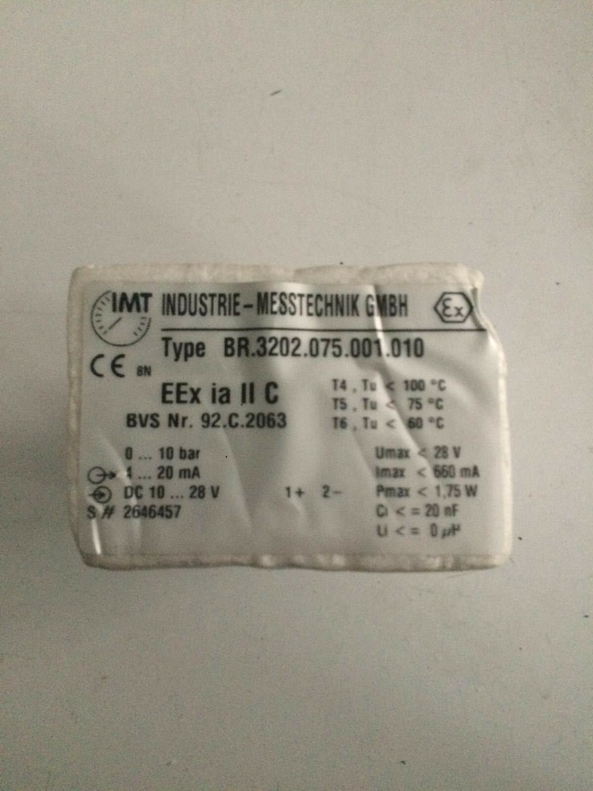 IMT INDUSTRIE MESSTECHNIK GMBH BR.3202.075.001.010