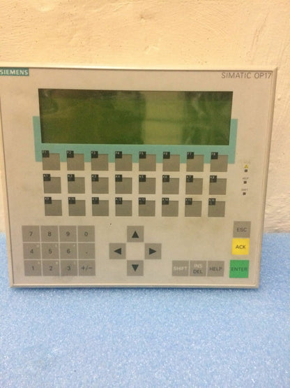 Siemens Simatic Operator Panel Op 17 DP 6av3 617-1jc20-0ax1 6av3617-1jc20-0ax1