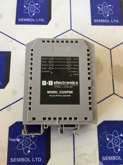 B&B ELECTRONICS  2320PDR  RS-232 OPTICAL ISOLATOR