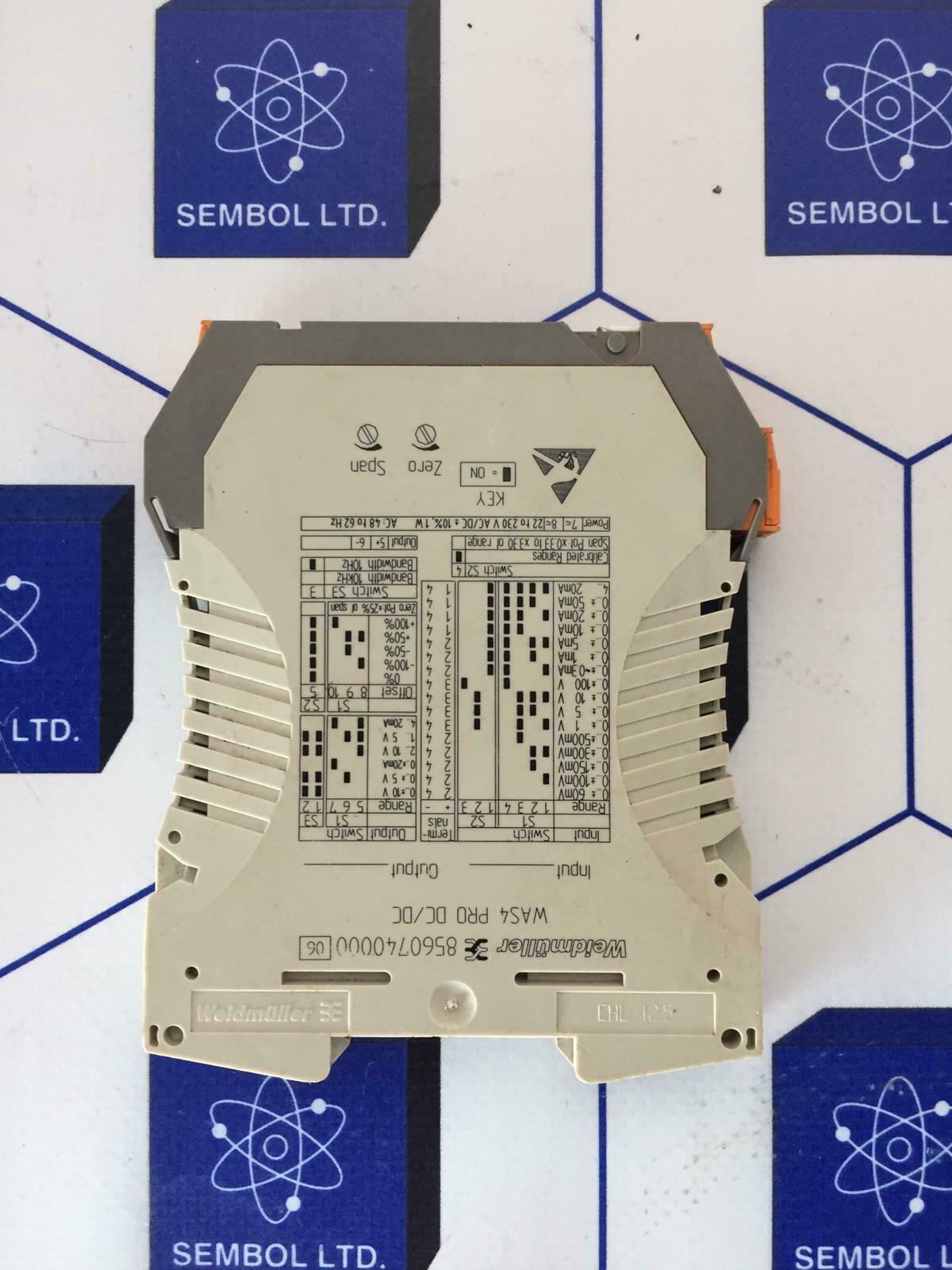 WEIDMULLER SIGNAL CONDITIONER 8560740000 WAS4-PRO-DC/DC