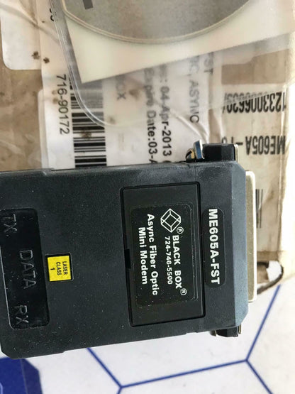 BLACK BOX 724-746-5500  Async Fiber Optic Mini Modem ME605A-FST
