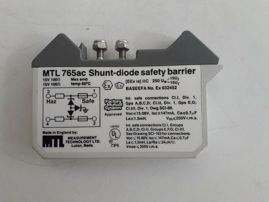 MEASUREMENT TECHNOLOGY MTL765ac MTL765AC mtl765ac SHUNT-DIODE SAFETY BARRIER