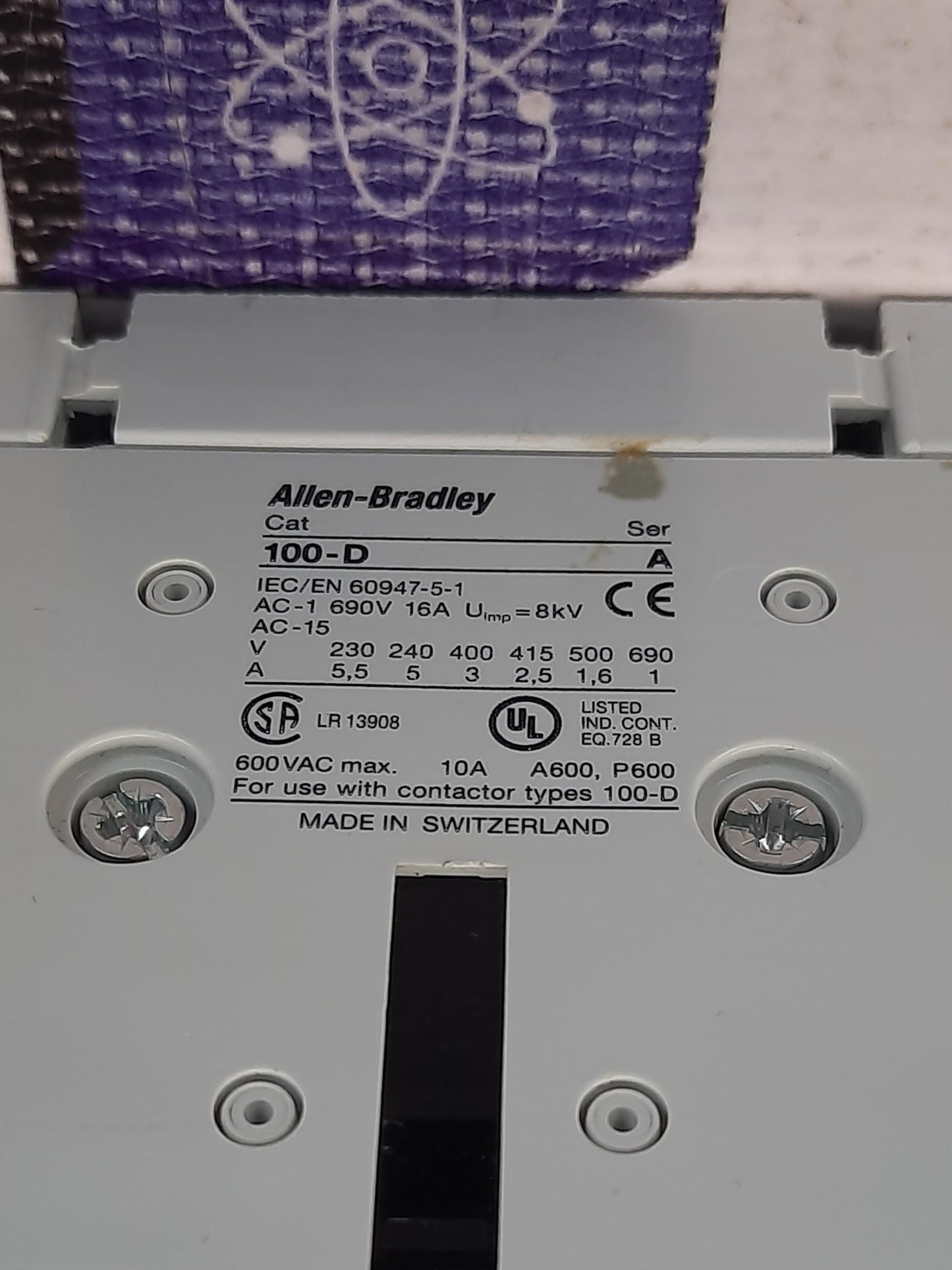 ALLEN BRADLEY 100-D250 CONTACTOR