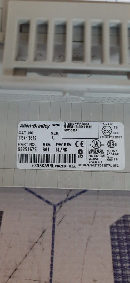 Allen-Bradley 1794-TB3TS Flex I/O Terminal Base unit for Temperature Modules